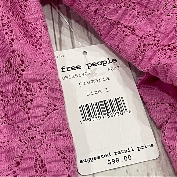 Free People Tea Time Open Back Cropped Blouse - Picture 7 of 10